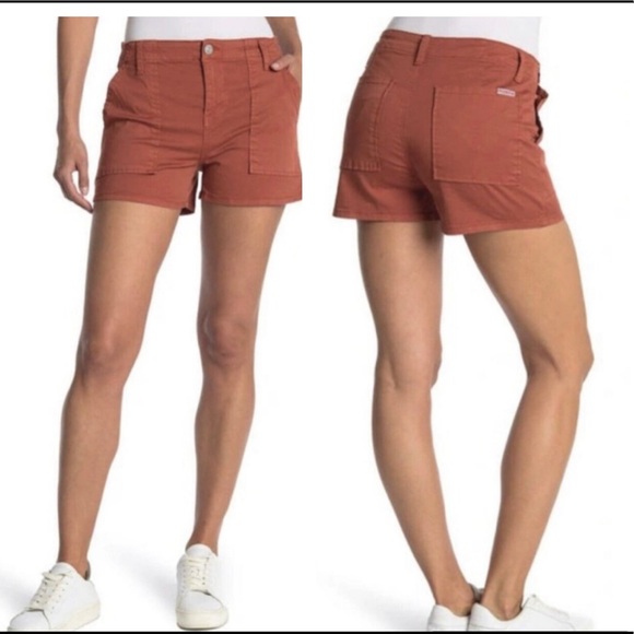 Hudson Utility Washed Rust Shorts Size 29 - Picture 1 of 10